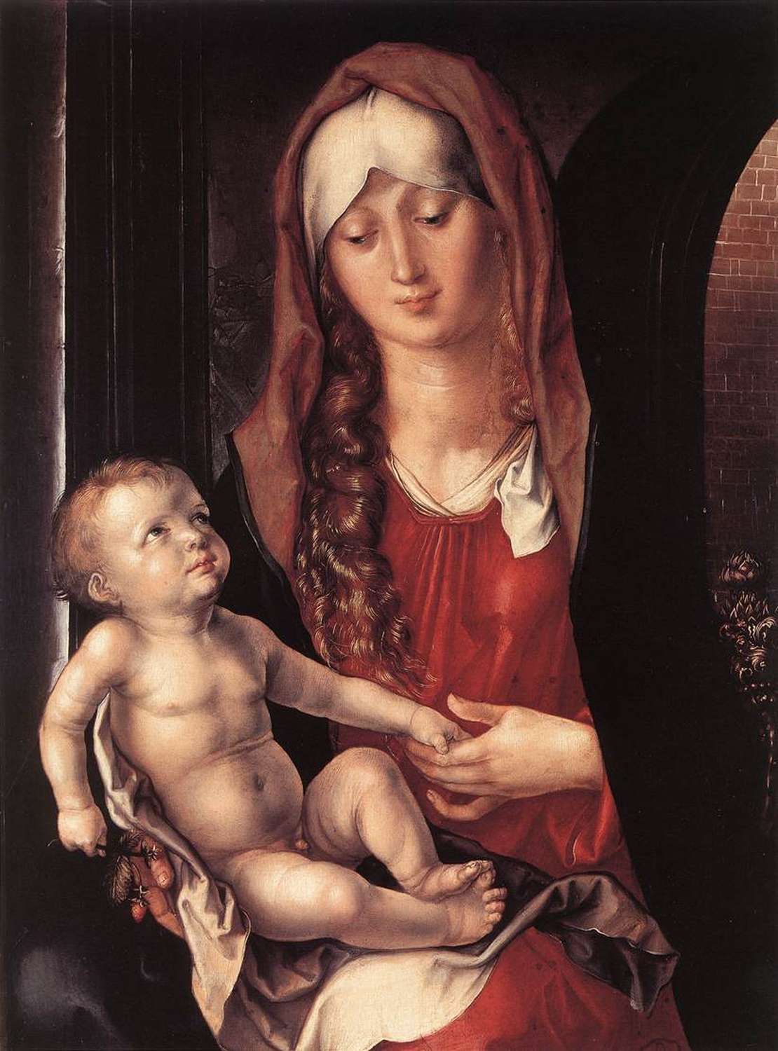 Мадонна с младенцем перед аркой